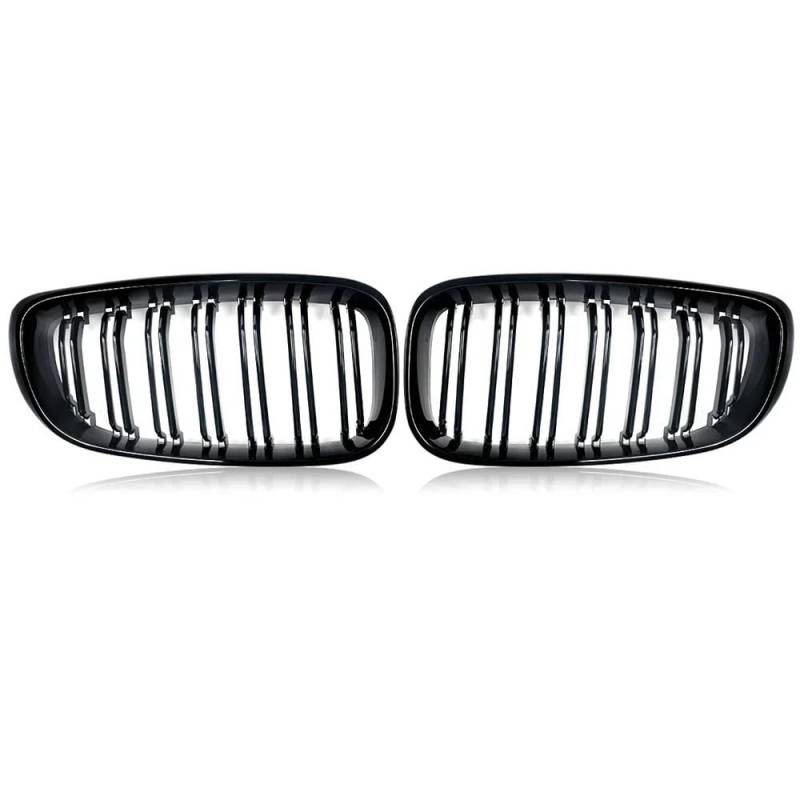 Kühlergrill Gitter Auto Frontstoßstange Nierengitter für F34 3er GT 2012 2013 2014 2015 2016 2017 2018, glänzendes schwarzes Paar Kühlergrill Auto Nieren von ESyem