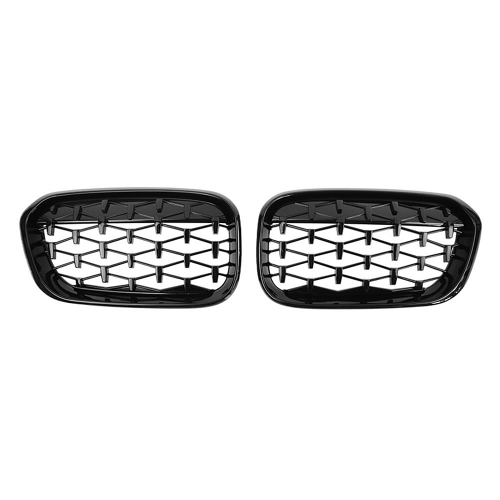Kühlergrill Gitter Auto Für 1er F20 F21 Auto-Frontstoßstangengitter, Nieren-Diamant-Grills, silbernes Gitter-Zubehör 15–17 Kühlergrill Auto Nieren von ESyem