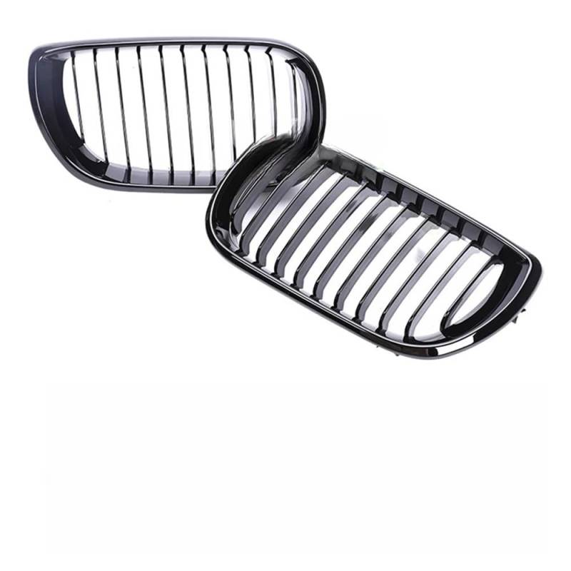Kühlergrill Gitter Auto Für 3er E46 Facelift 2004-2007 2/4 Türen Auto Frontstoßstange Nieren glänzend schwarz Haubengrill Doppellamellen Kühlergrill Auto Nieren von ESyem