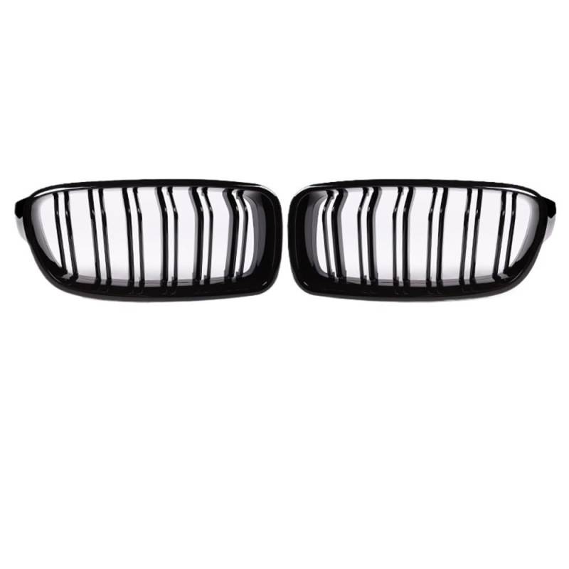 Kühlergrill Gitter Auto Für 3er F30 F35, glänzend schwarzer Kühlergrill, Modifikation, Doppellinien-Grill, Doppelsteg-Grill, 2013–2019 Kühlergrill Auto Nieren von ESyem
