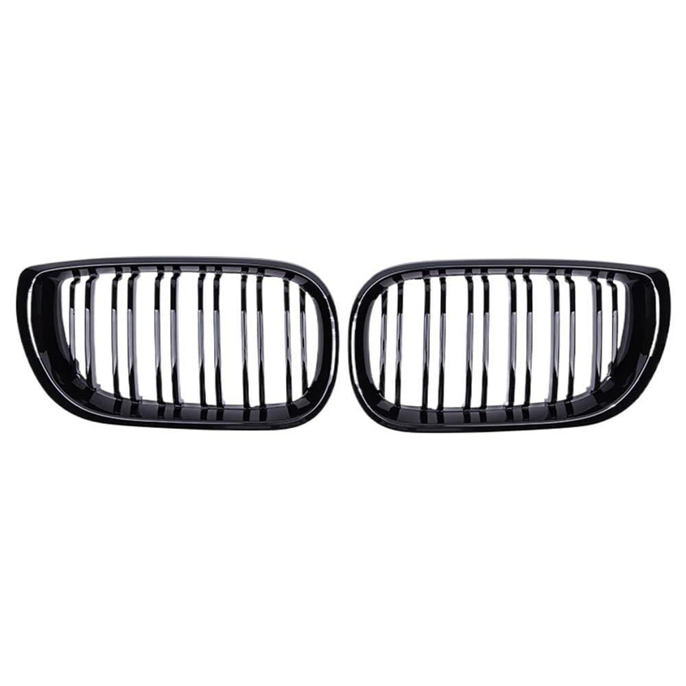 Kühlergrill Gitter Auto Für 3er-Serie E46, Auto-Frontstoßstangengitter, Nieren-Dual-Line-Grills, glänzend schwarzer Kühlergrill, 4-türig, 2002–2005 Kühlergrill Auto Nieren von ESyem