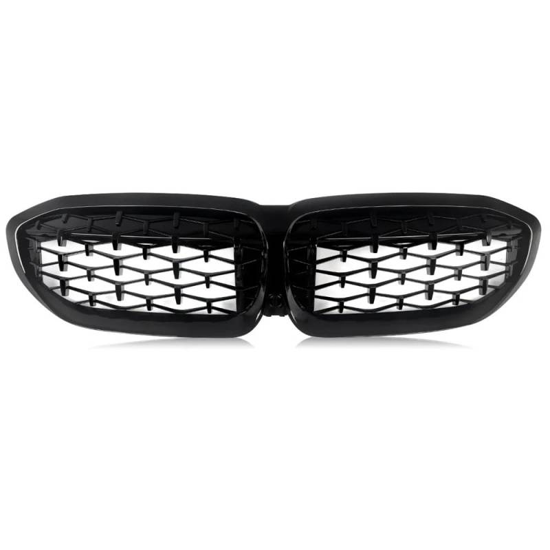 Kühlergrill Gitter Auto Für 3er-Serie G20 Limousine/G21 Kombi 2018–2021, vorderer Nierengrill mit glänzend schwarzem Autozubehör Kühlergrill Auto Nieren von ESyem