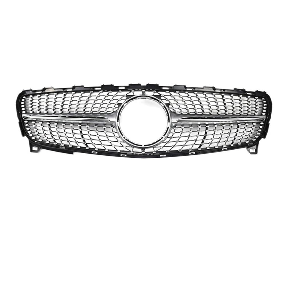 Kühlergrill Gitter Auto Für Benz A KLASSE W176 A180 A200 A250 2013-2018 GTR Diamant Stil Auto Vorderen Stoßfänger Gitter Haube Mesh Auto Zubehör Kühlergrill Auto Nieren von ESyem