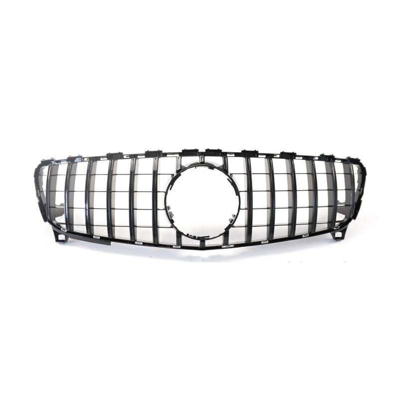 Kühlergrill Gitter Auto Für Benz W176 A-Klasse A180 A200 A250 A45 AMG 2012-2018 Frontstoßstange Mesh Grille GTR Style Grill glänzend Schwarze Abdeckung Kühlergrill Auto Nieren von ESyem