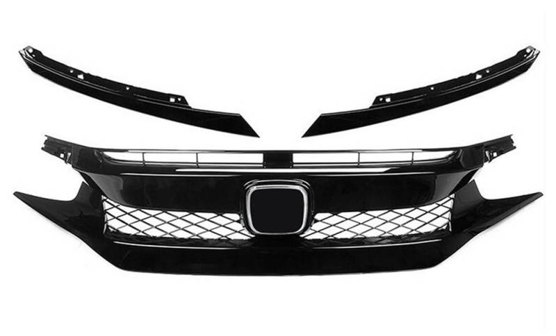 Kühlergrill Gitter Auto Für Civic 10. Generation 2016–2021 Frontgrillnetz Autogitter obere Stoßstangenhaube Mesh-Grills Kühlergrill Auto Nieren von ESyem