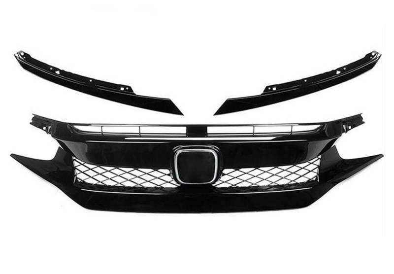 Kühlergrill Gitter Auto Für Civic 10. Generation 2016–2021 Frontgrillnetz Autogitter obere Stoßstangenhaube Mesh-Grills Kühlergrill Auto Nieren von ESyem