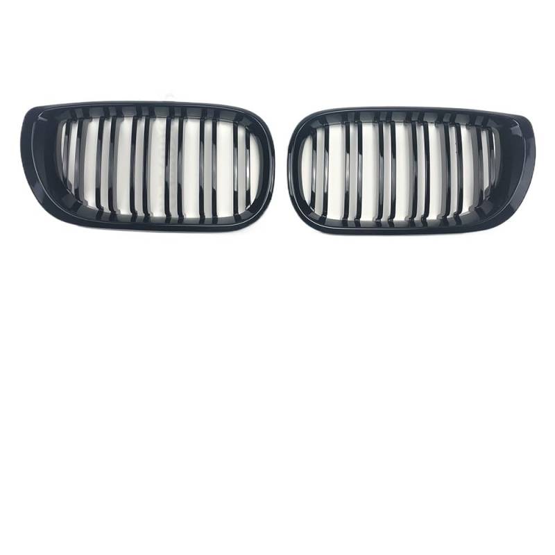 Kühlergrill Gitter Auto Für E46 2/4 Türer 3er 2002 2003 2004 2005 318i 320i 325i 330i Kühlergrill, glänzend schwarz, Frontnieren-Doppellamellengrill, Tuning Kühlergrill Auto Nieren von ESyem