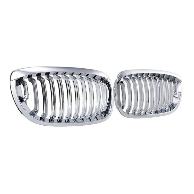 Kühlergrill Gitter Auto Für E46 3er Coupe Cabriolet 2-Türer LCI 2003–2006 Fronthauben-Mitten-Nierengitter (Chrom, einzeilig) Kühlergrill Auto Nieren von ESyem