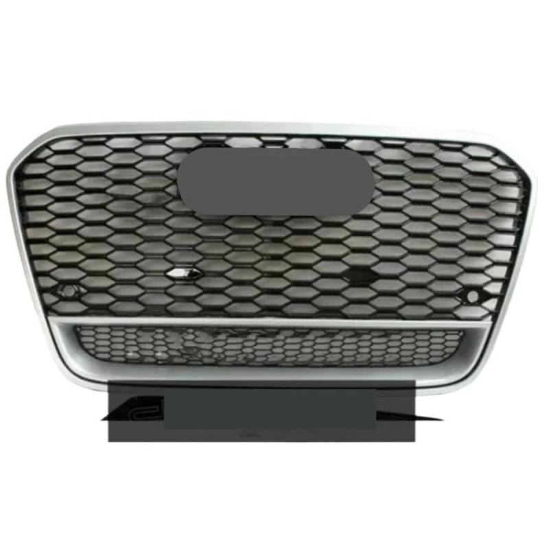 Kühlergrill Gitter Auto Für RS6 Stil Vorne Sport Hex Mesh Haube Grill Schwarz Für A6/S6 C7 2012 2013 2014 2015 Auto-Styling Zubehör Kühlergrill Auto Nieren von ESyem
