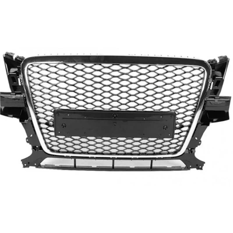 Kühlergrill Gitter Auto Für RSQ5 Stil Frontschürze Mesh Haube Grill Grille Universal Für Q5 ABS Stoßstange Grill 2009 2010 2011 2012 Für RSQ5 Grill Kühlergrill Auto Nieren von ESyem