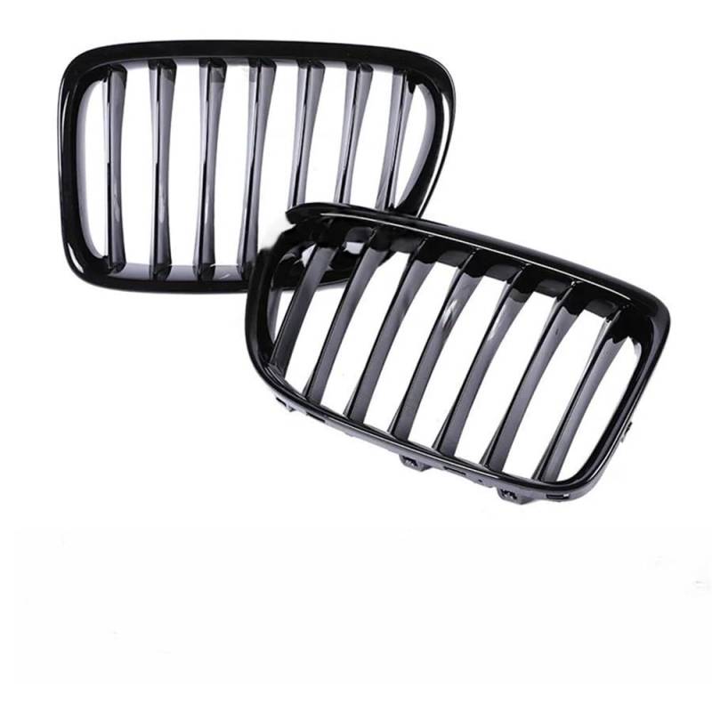 Kühlergrill Gitter Auto Für X1 E84 Carbon Fiber Refiting Frontschürze Nieren Grill Doppel Einzel Lamellen Chrom Grille SDrive XDrive 2009-2016 Kühlergrill Auto Nieren von ESyem