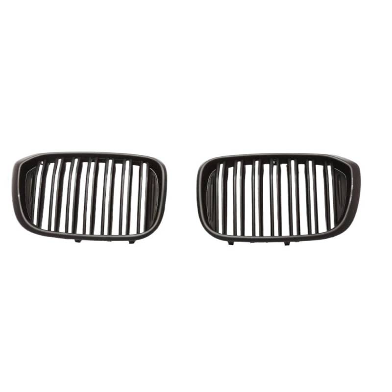 Kühlergrill Gitter Auto Für X3 X4 G01 G02 G05 G06 G07 G12 2017+ Doppellamellengitter 1 Paar Auto-Fronthaube Nierengitter glänzend schwarz Kühlergrill Auto Nieren von ESyem