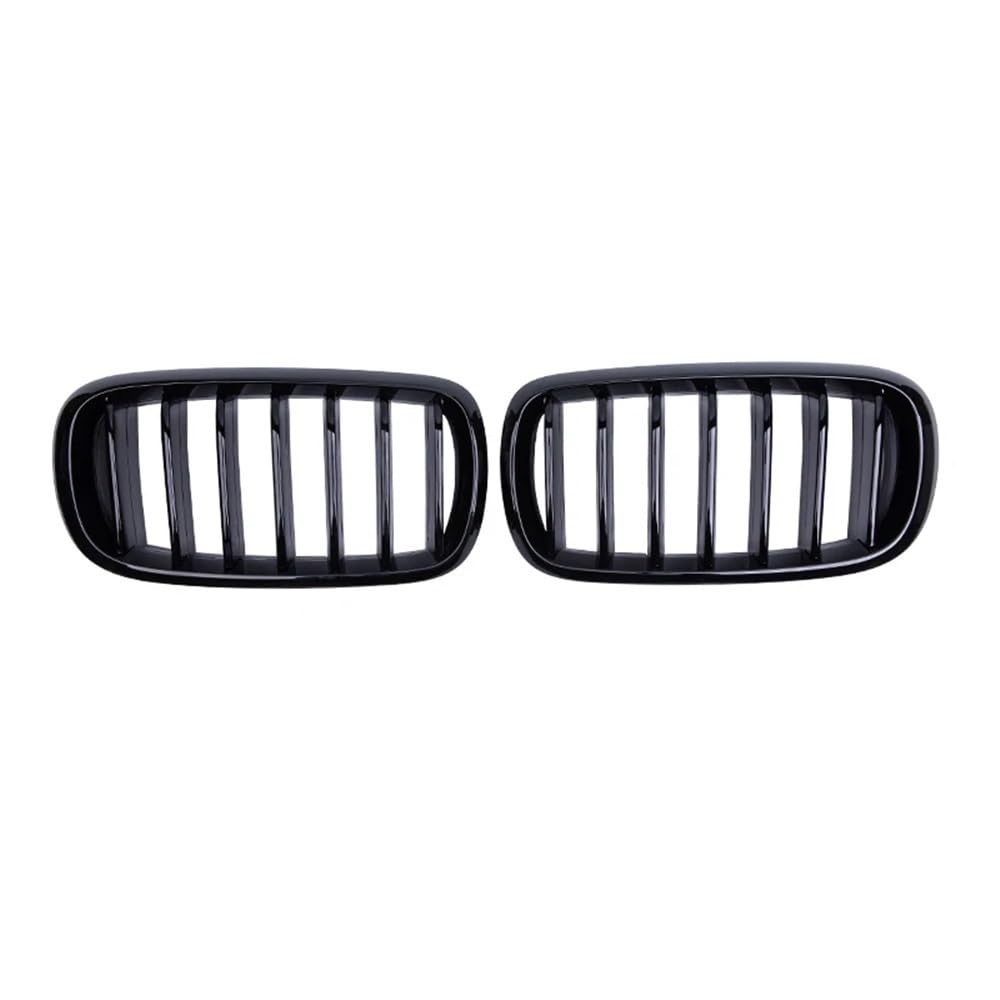 Kühlergrill Gitter Auto Für X5 X6 F15 F16 Auto Frontstoßstange Nierengrill Haubengrill glänzend schwarz Einzellamellengitter 14-17 Kühlergrill Auto Nieren von ESyem