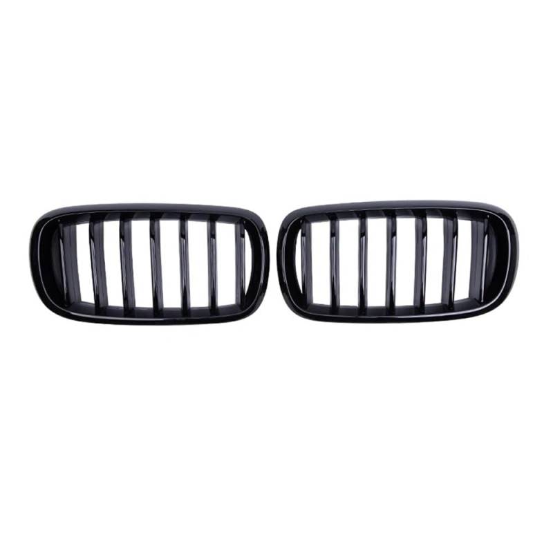 Kühlergrill Gitter Auto Für X5 X6 F15 F16 Auto Frontstoßstange Nierengrill Haubengrill glänzend schwarz Einzellamellengitter 14-17 Kühlergrill Auto Nieren von ESyem