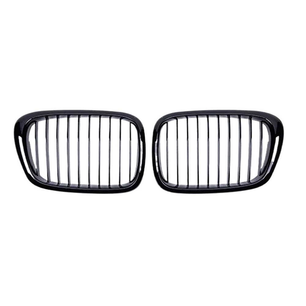 Kühlergrill Gitter Auto Glänzend Schwarze Auto-Frontgrill-Stoßstangenhauben-Gitter-Niere für E39 5er-Serie 1999–2003 Kühlergrill Auto Nieren von ESyem