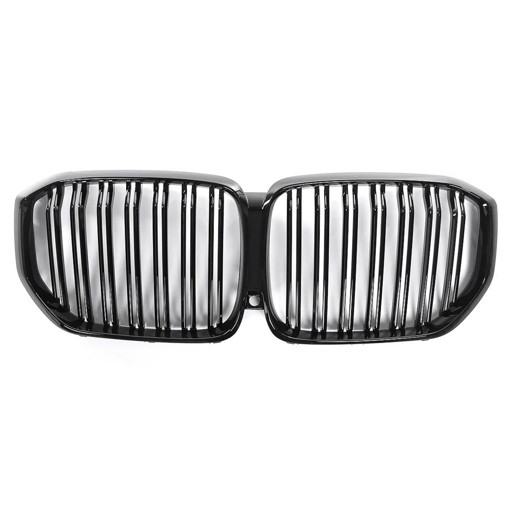 Kühlergrill Gitter Auto Glänzend Schwarze Auto-Frontstoßstange Nierengrill Dual-Lamellen-Gitter für G05 X5 2019 2020 2021 2022 2023 Frontgrill Kühlergrill Auto Nieren von ESyem