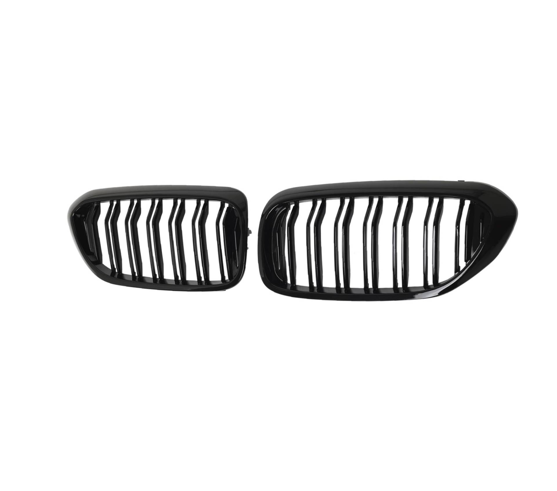 Kühlergrill Gitter Auto Glänzend schwarzer Auto-Frontgrill für 5er M5 G30 G31 G38 520i 530i 540i 2017–2020, 2-Lamellen-Frontstoßstangengrill Kühlergrill Auto Nieren von ESyem