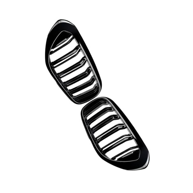 Kühlergrill Gitter Auto Glänzend schwarzer Auto-Frontnierengrill mit Zwei Lamellen für 5er G30 G31 530i 540i 550i G38 2017 2018 2019 51137390863 Kühlergrill Auto Nieren von ESyem