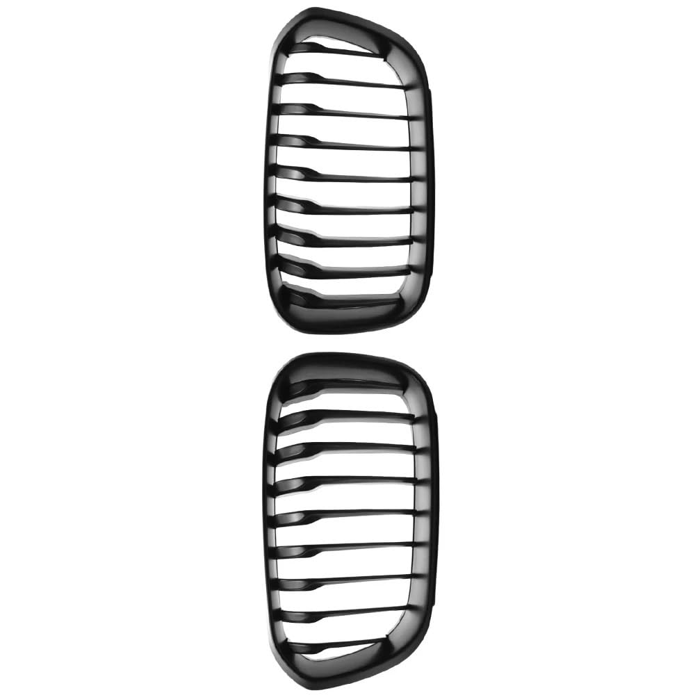 Kühlergrill Gitter Auto Glänzend schwarzer Auto-Frontstoßstangen-Nierengrill-Haubengrill-Ersatz für 1er-Serie F20 F21 LCI 2015 2016 2017 Kühlergrill Auto Nieren von ESyem