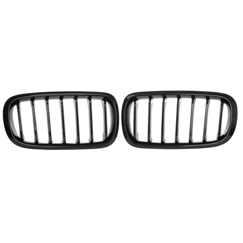 Kühlergrill Gitter Auto Glänzend schwarzer Auto-Kühlergrill, vordere Niere, einzelne Linie, für X5 F15 X6 F16 X5M F85 X6M F86 2014–2018 Kühlergrill Auto Nieren von ESyem