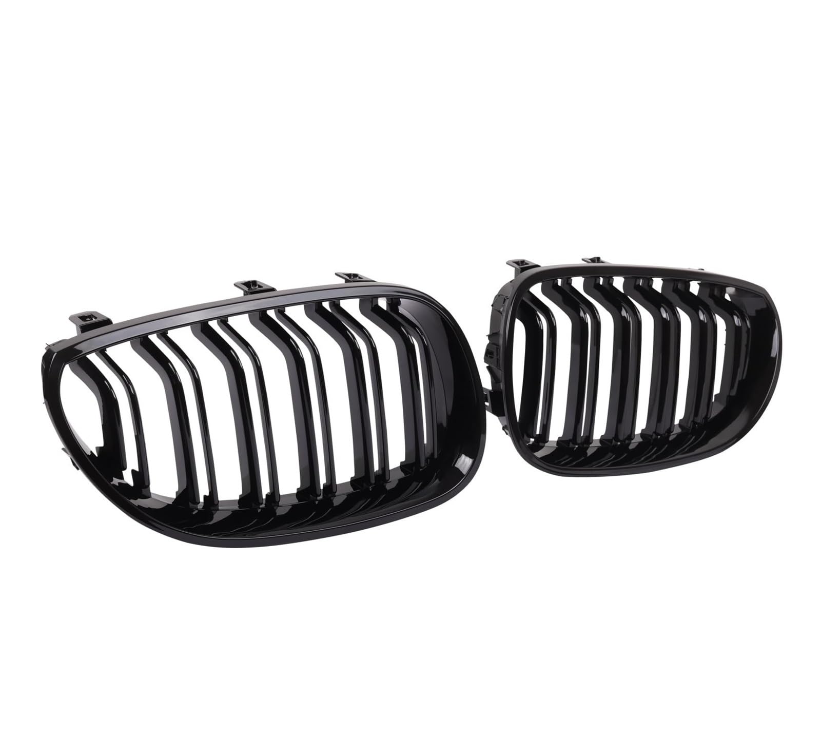 Kühlergrill Gitter Auto Glänzend schwarzer Frontgrill für 5er E60 E61 M5 520I 535I 550I 2003–2010 Limousine, Auto-Frontgrill Kühlergrill Auto Nieren von ESyem