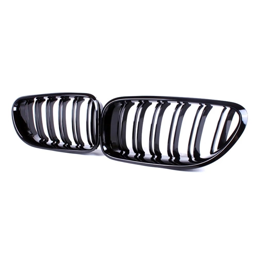 Kühlergrill Gitter Auto Glänzend schwarzer Grill vorne Stoßstange Nierengitter für 6er F06 F12 F13 M6 2012–2017 Doppellamellen Kühlergrill Auto Nieren von ESyem