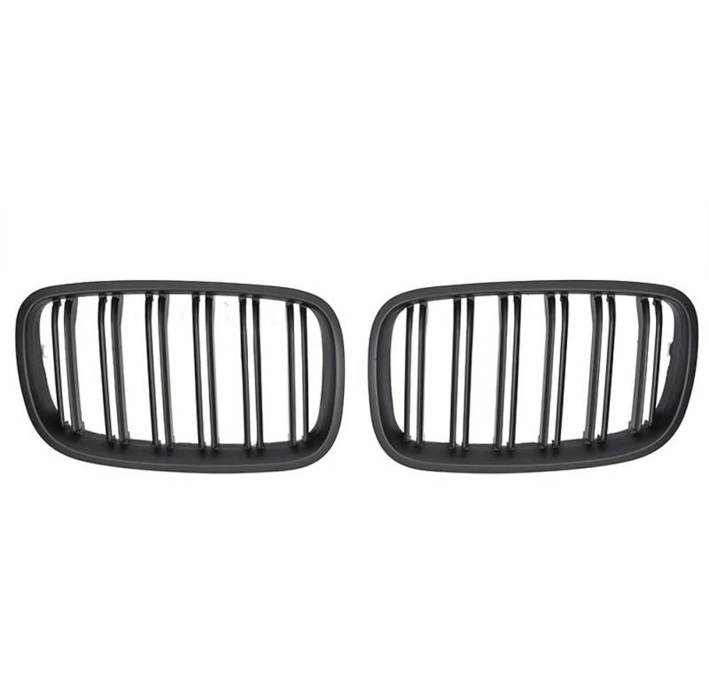 Kühlergrill Gitter Auto Glänzend schwarzer vorderer Nieren-Doppellamellengrill für X5 E70 2007–2013, X6 E71 E72 2008–2014, Autozubehör Kühlergrill Auto Nieren von ESyem