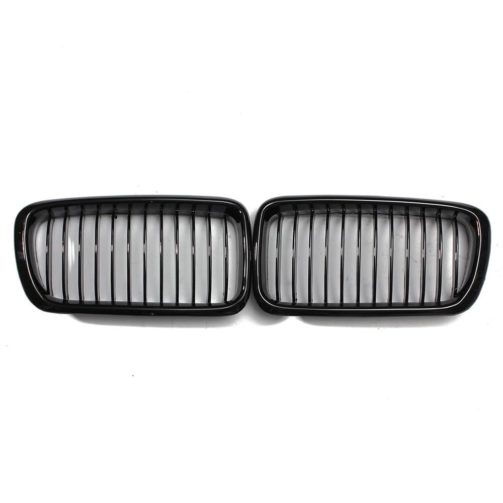 Kühlergrill Gitter Auto Glänzend schwarzer vorderer Sport-Nierengrill für E38 740i 740iL 750iL 4-Türer 1999–2001. Vorderer Ersatz-Motorhauben-Nierengrill Kühlergrill Auto Nieren von ESyem
