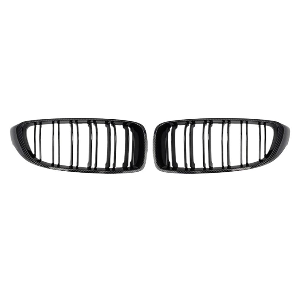 Kühlergrill Gitter Auto Kohlefaser-Frontstoßstangengrill für 4er-Serie F32 F33 F36 M3 F80 M4 F82 12–18, glänzende Grills Kühlergrill Auto Nieren von ESyem