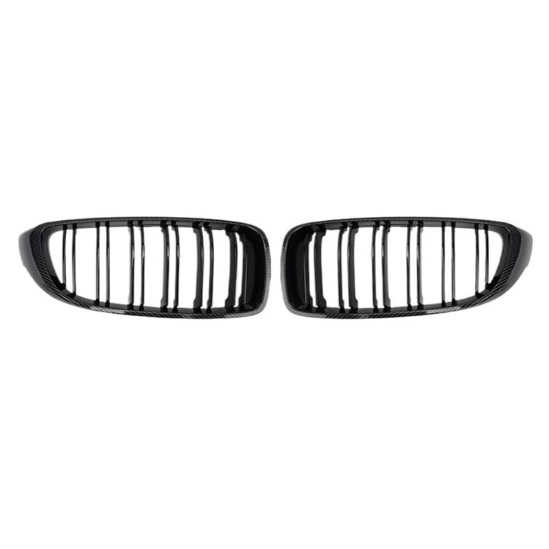 Kühlergrill Gitter Auto Kohlefaser-Frontstoßstangengrill für 4er-Serie F32 F33 F36 M3 F80 M4 F82 12–18, glänzende Grills Kühlergrill Auto Nieren von ESyem