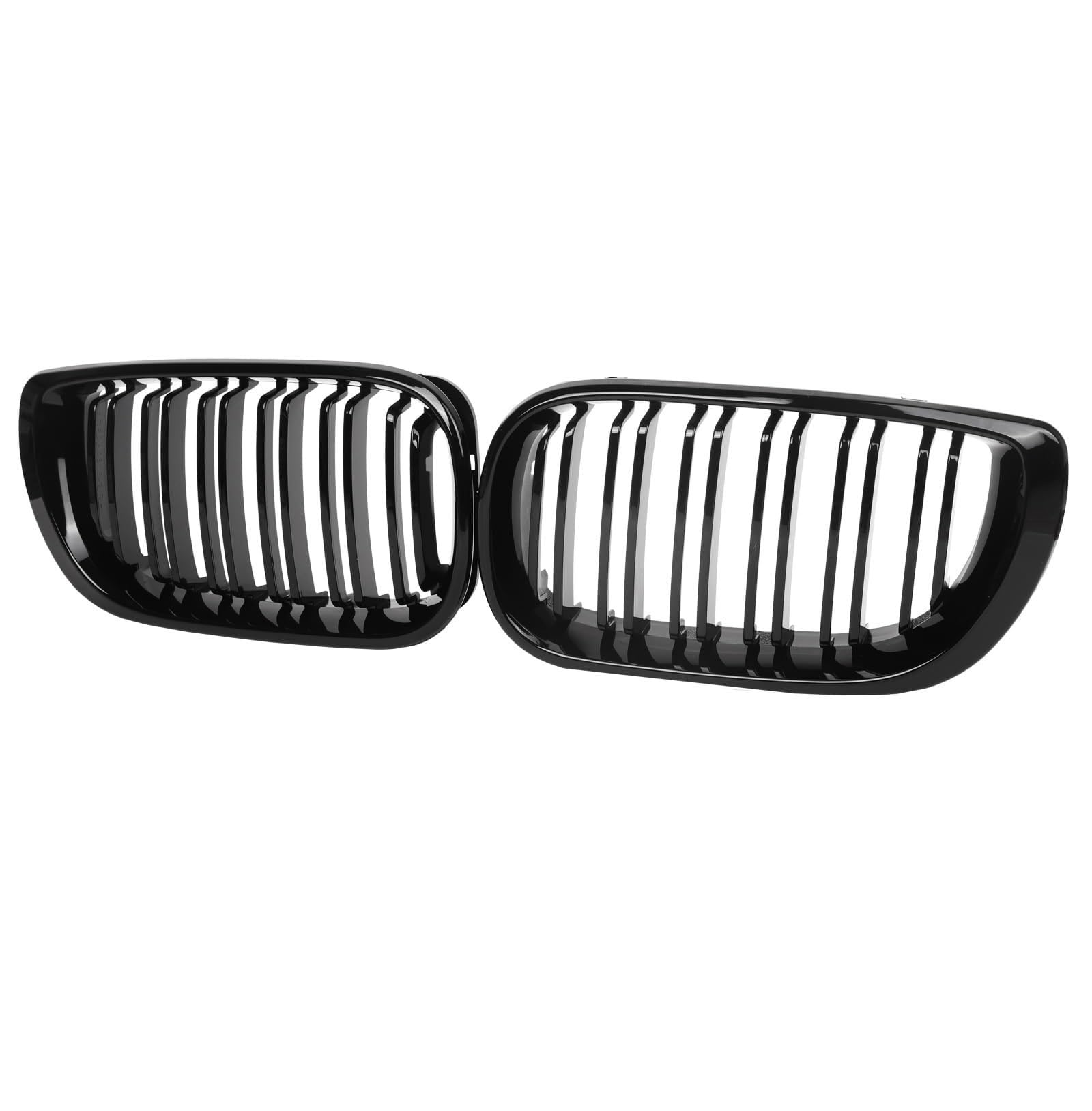 Kühlergrill Gitter Auto Kühlergrill, vorderer Grill für 3er-Serie 2002–2005, E46, 4-türig, 320i, 325i, 325xi, 330i, 330xi, Doppellamellen, schwarzer Grill Kühlergrill Auto Nieren von ESyem