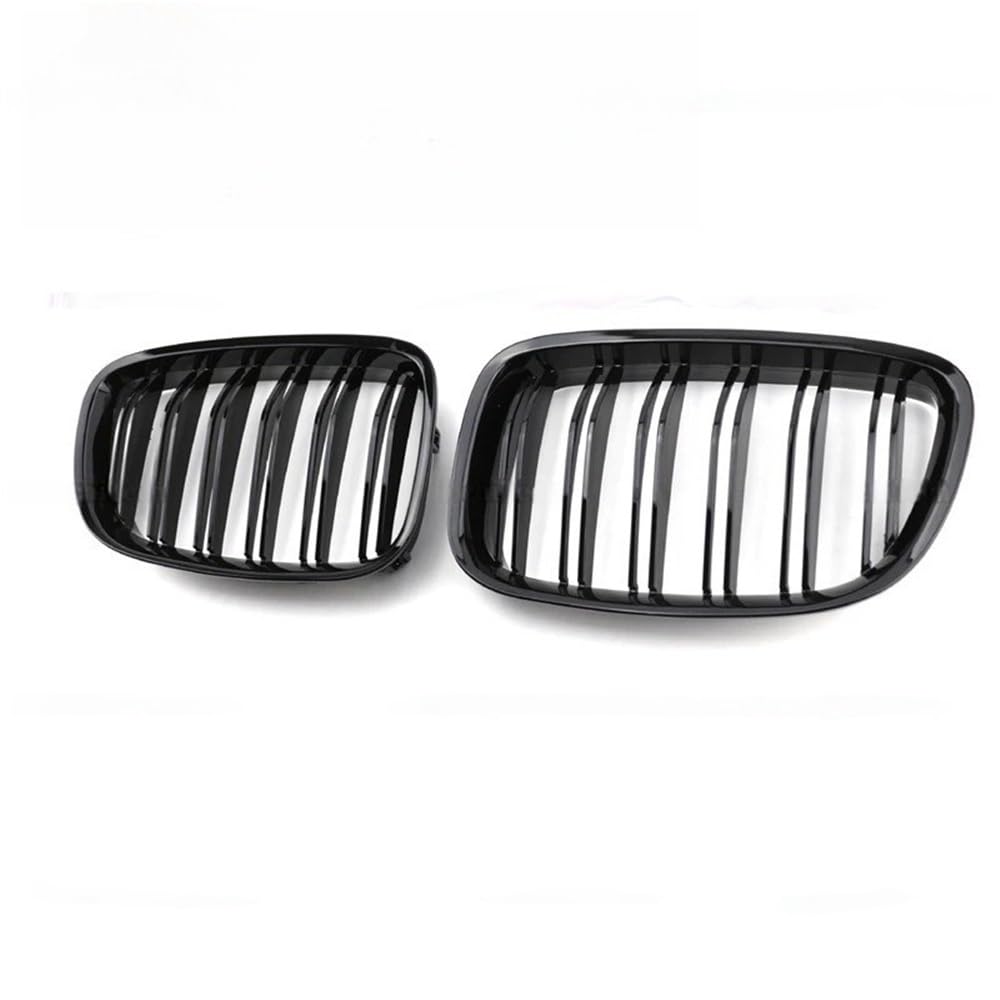 Kühlergrill Gitter Auto Look Auto-Kühlergrill, vorne, Niere, glänzend, 2 Linien, Doppellamellen, für 5er-Serie GT F07 2010–2015, Dual Line Kühlergrill Auto Nieren von ESyem