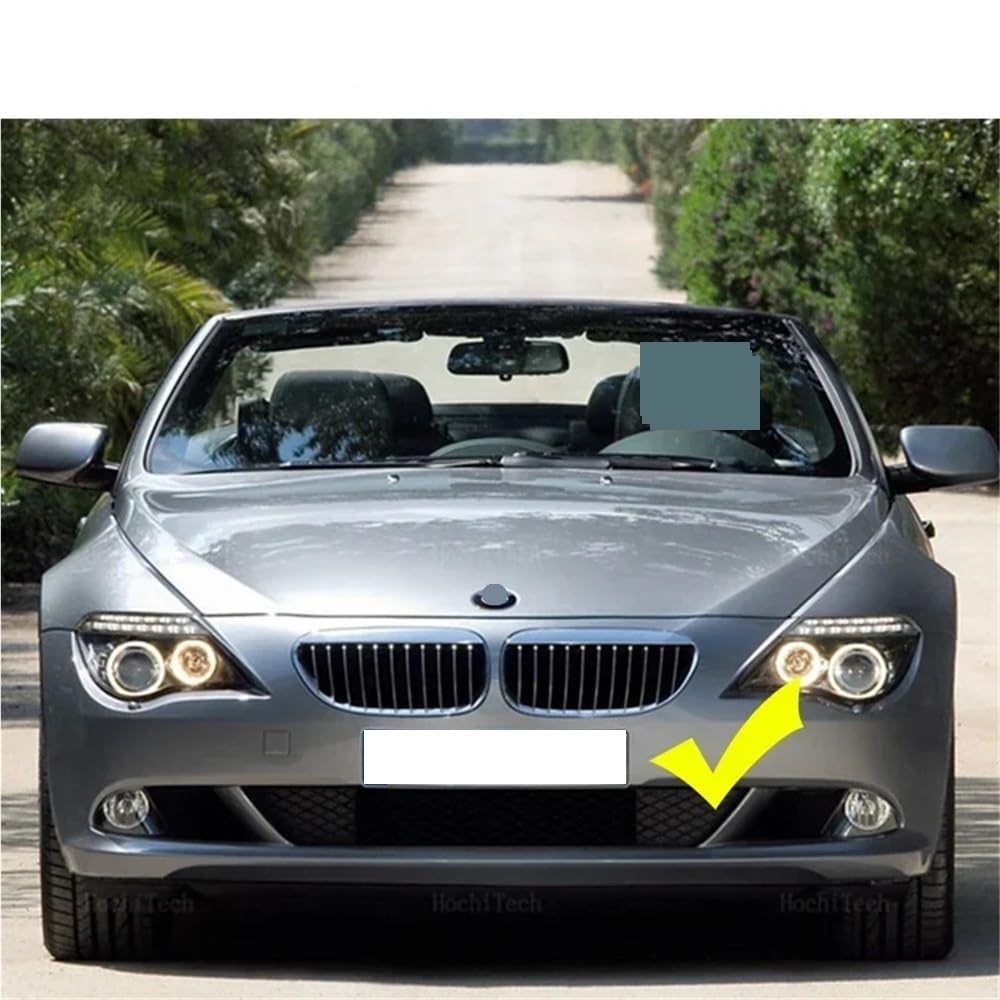 Kühlergrill Gitter Auto Look Auto-Kühlergrill, vorne, Niere, glänzend, 2 Linien, Doppellamellen, für 6er-Serie E63 E64 2004–2010, Ersatz Kühlergrill Auto Nieren von ESyem