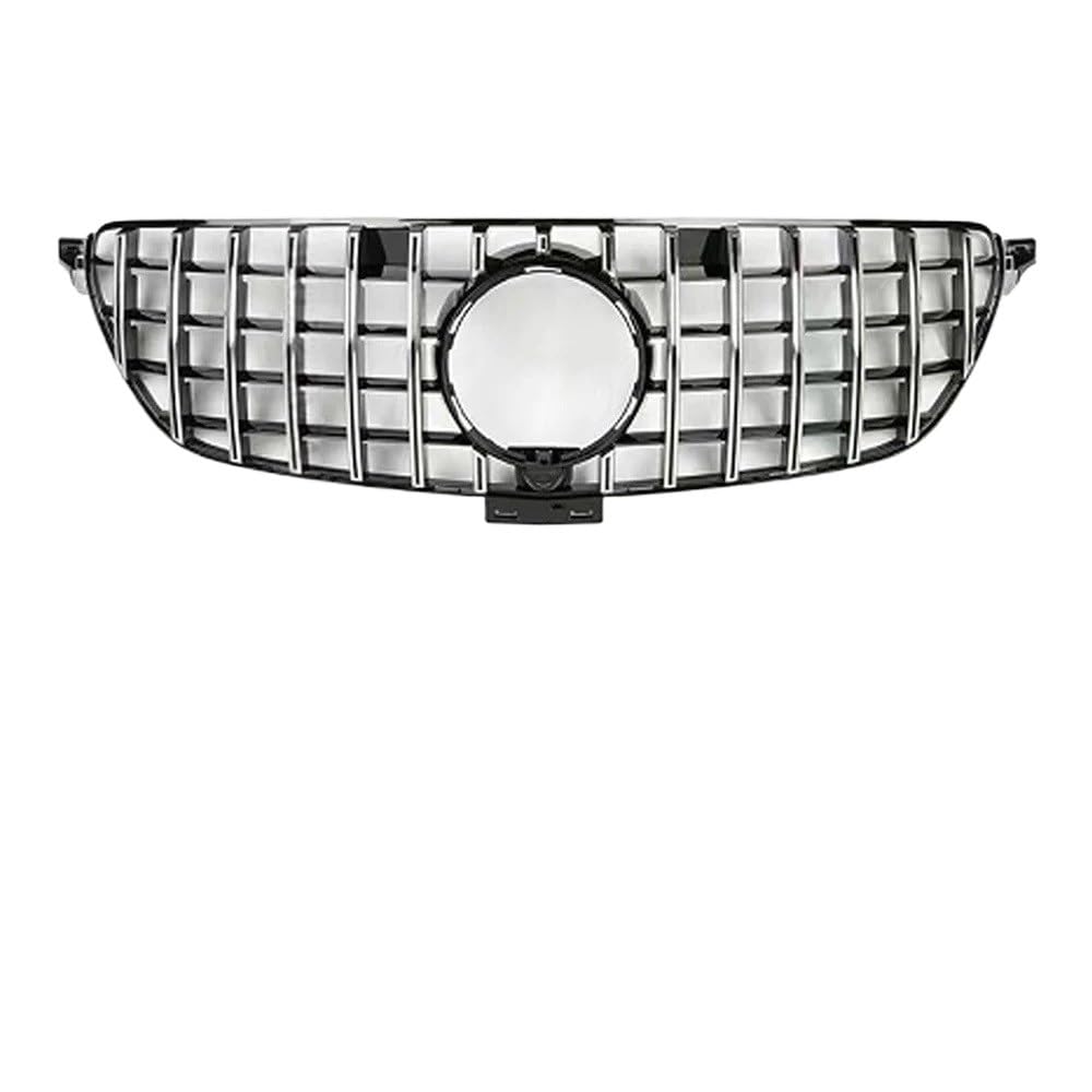 Kühlergrill Gitter Auto Modifizierter Haubengitter-Fronteinlassgrill Stoßstangengrill für GLE W166 2015–2019 300 350 400 320 500 GT GTR Diamond Style Kühlergrill Auto Nieren von ESyem