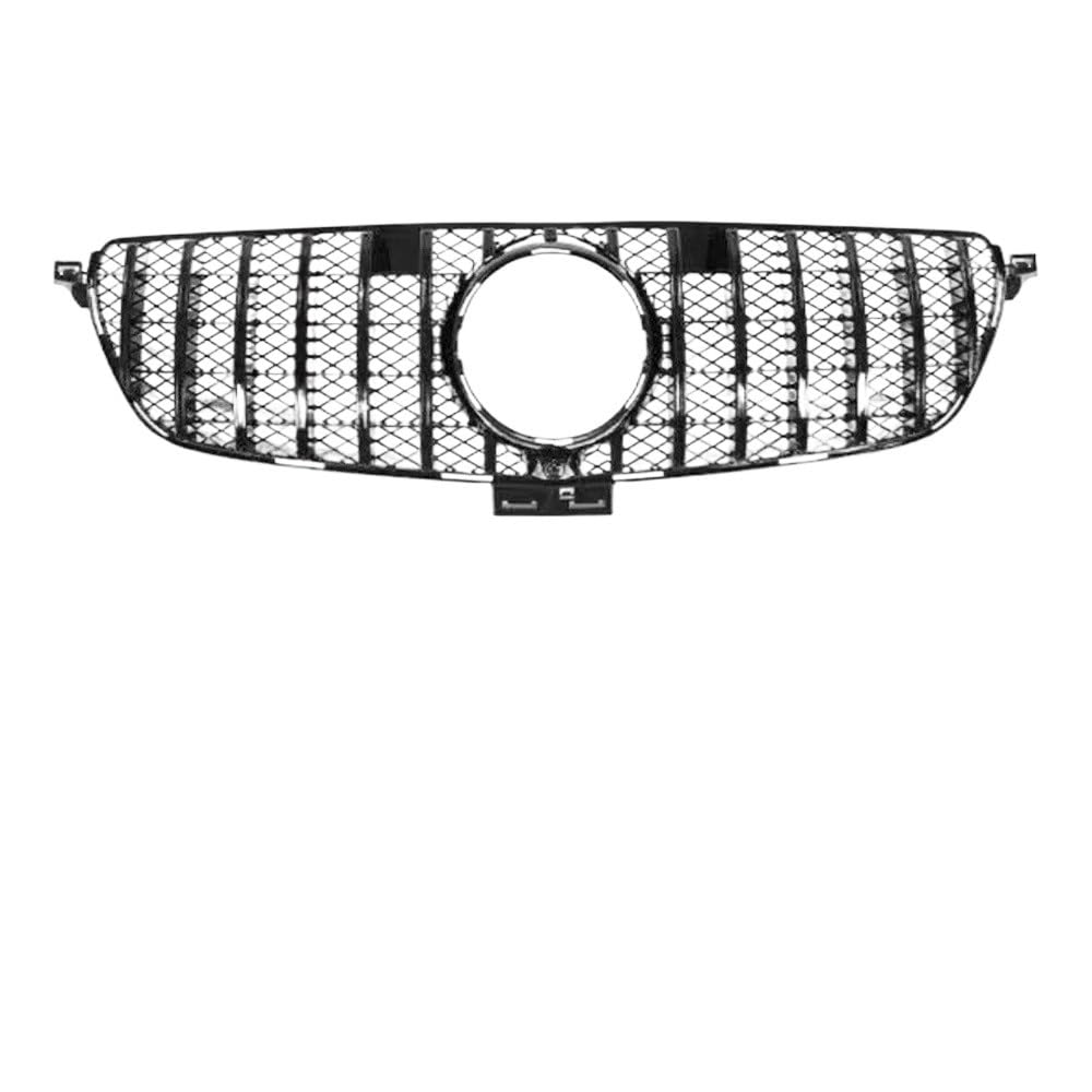 Kühlergrill Gitter Auto Modifizierter Haubengitter-Fronteinlassgrill Stoßstangengrill für GLE W166 2015–2019 300 350 400 320 500 GT GTR Diamond Style Kühlergrill Auto Nieren von ESyem