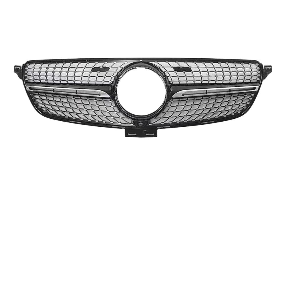 Kühlergrill Gitter Auto Modifizierter Haubengitter-Fronteinlassgrill Stoßstangengrill für GLE W166 2015–2019 300 350 400 320 500 GT GTR Diamond Style Kühlergrill Auto Nieren von ESyem