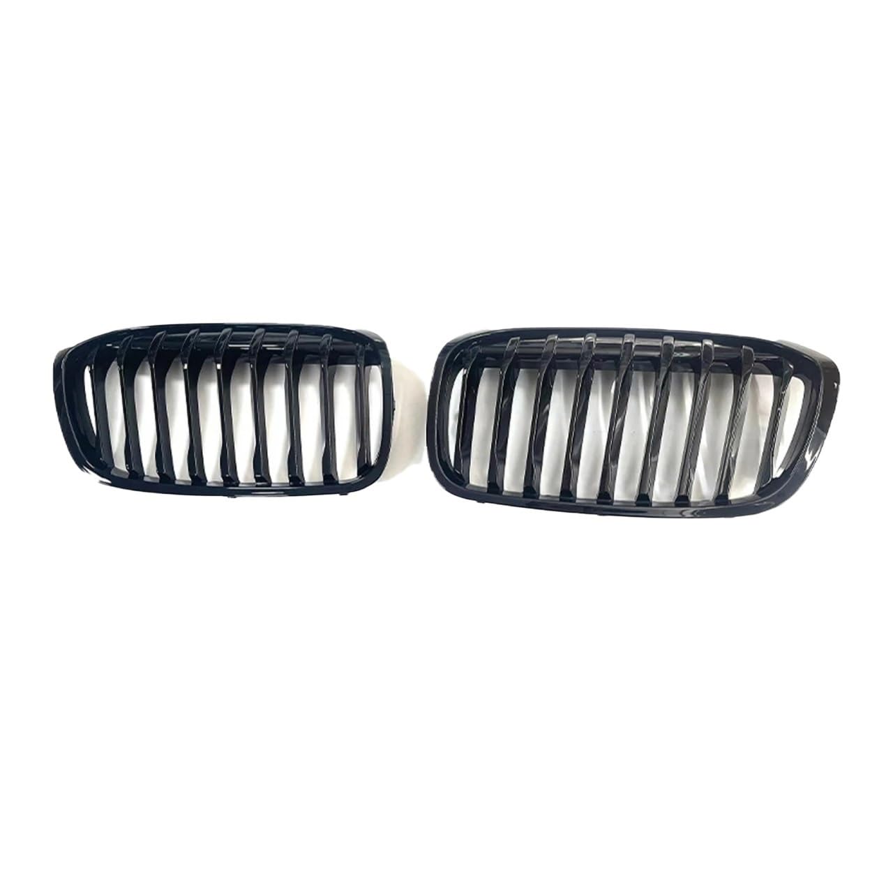 Kühlergrill Gitter Auto Schwarzer Frontgrill für 2er-Serie F45 2014–2018, einzelne Doppellamellen, Diamant-Nierengitter, Autozubehörteile Kühlergrill Auto Nieren von ESyem