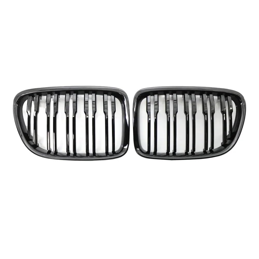 Kühlergrill Gitter Auto Schwarzer Frontstoßstangen-Doppellamellen-Frontnierengrill für X1 E84 2009–2015 sDrive 16i 18i 18d 20d 20i 28i xDrive 23d 25 Kühlergrill Auto Nieren von ESyem