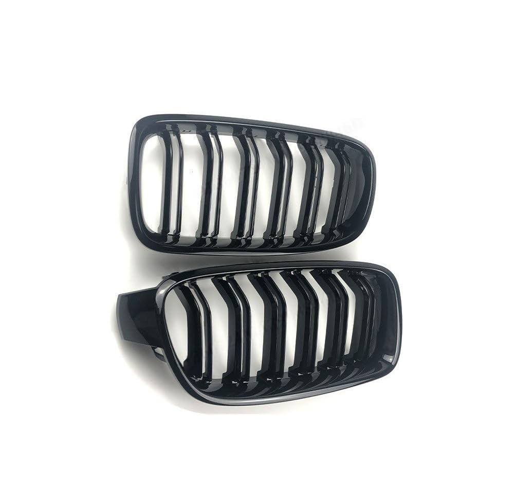 Kühlergrill Gitter Auto Upgrade 2 Line Body Kit Frontstoßstange Nierengrill Haube Einlassgitter für 3er F30 F31 F35 2012–2019 325i 328i 320i Tuning Kühlergrill Auto Nieren von ESyem
