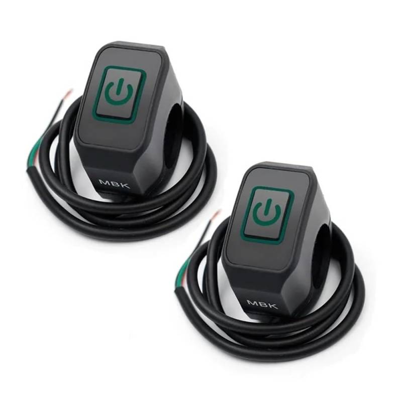 Motorrad Lenkerschalter 1/2 Stücke Motorrad Lenker Schalter AUF Off Scheinwerfer Horn Control Änderung Schalter 22mm Taste Zubehör 12V von ESyem