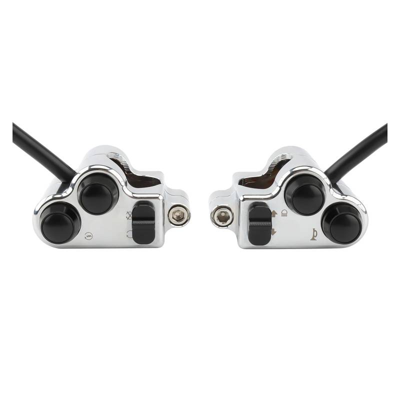 Motorrad Lenkerschalter 1'' 25mm Motorrad-Lenker-Steuerschalter Blinker Hupe Start-Kill-Schalter-Taste Universelle Modifizierte Teile Ohne Kabelbaum von ESyem