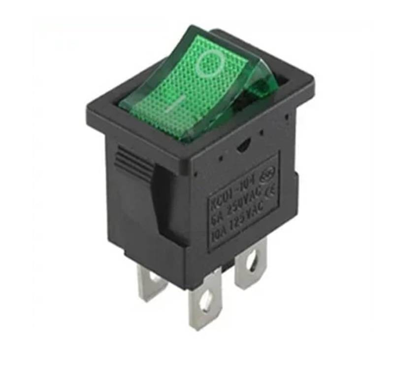 Motorrad Lenkerschalter 10/30/100 Stücke Snap-in Boot Wippschalter Kippschalter Power SPST EIN-AUS 2/3/4 Pin AC 250V 6A 125V 10A 2Pin Position Snap Schalter von ESyem