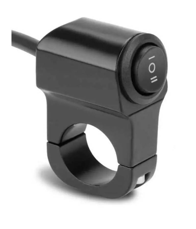 Motorrad Lenkerschalter 22MM 7/8in Motorrad Lenker Scheinwerfer Schalter Nebel Scheinwerfer Schalter DREI-Position 12V 3 Drähte von ESyem