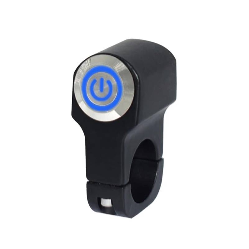 Motorrad Lenkerschalter 22mm 25mm Motorradschalter Lenkermontage Schalter Scheinwerfer Warnblinkanlage Nebelscheinwerfer EIN AUS Schalterknopf Mit Kontrollleuchte von ESyem