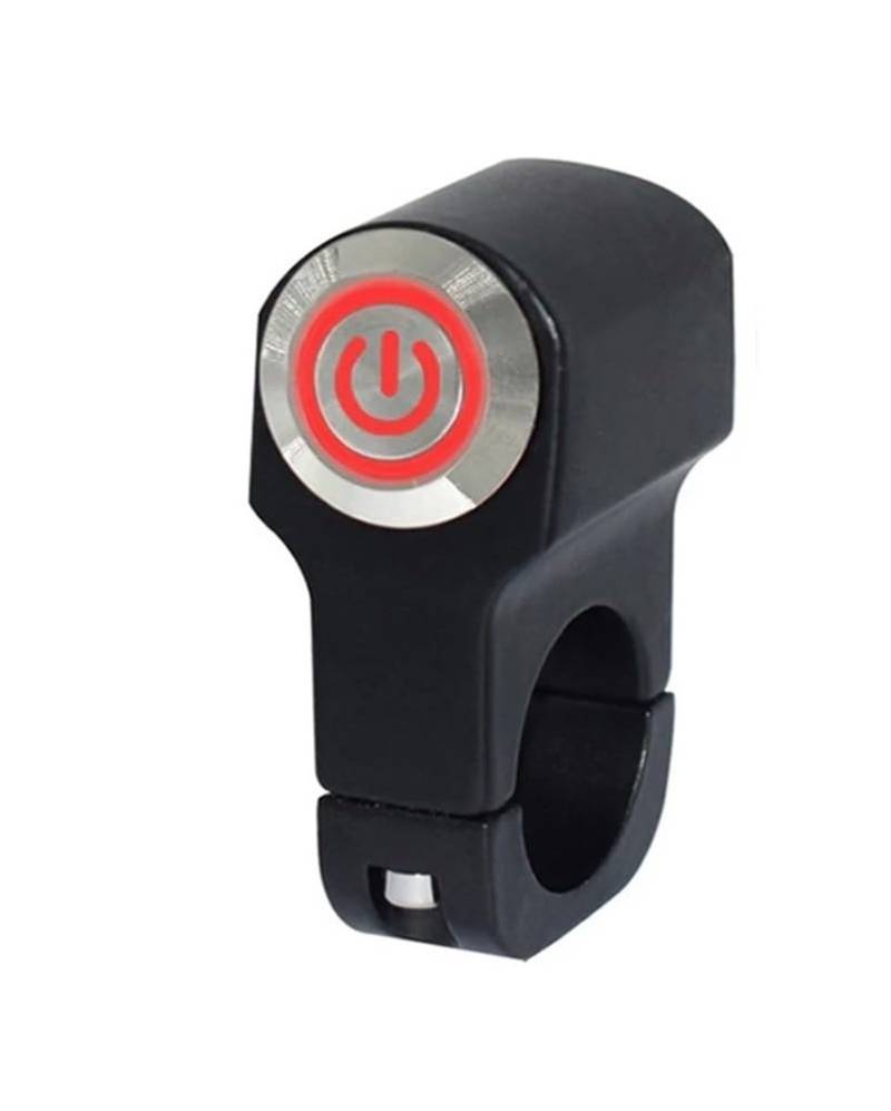 Motorrad Lenkerschalter 22mm 25mm Motorradschalter Lenkermontage Schalter Scheinwerfer Warnblinkanlage Nebelscheinwerfer EIN AUS Schalterknopf Mit Kontrollleuchte von ESyem