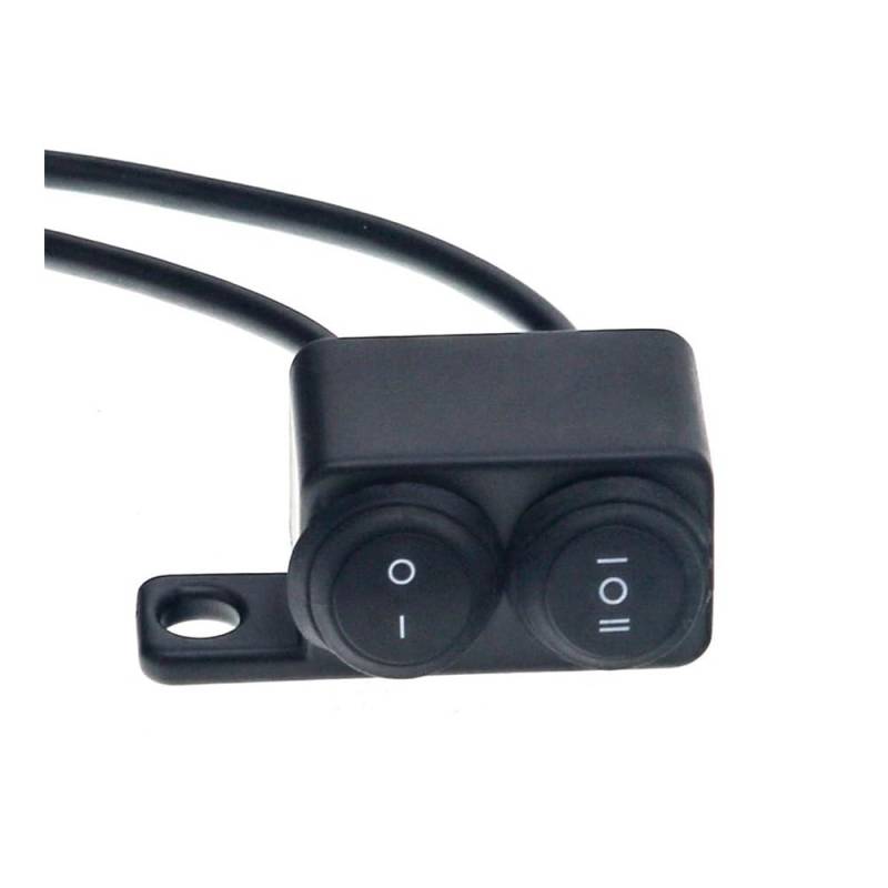 Motorrad Lenkerschalter Motorrad-Schalter-Anschluss Lenkerschalter EIN/Aus-Tastenanschluss Push Dual Button Switch Motorrad von ESyem