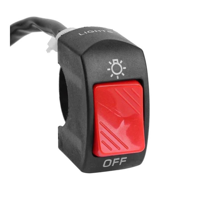 Motorrad Lenkerschalter Motorradschalter EIN/AUS-Steuerknopf Lenkermontage Scheinwerfer Signallampensteuerung Modifizierte Schalter Zubehör 12V 22mm von ESyem