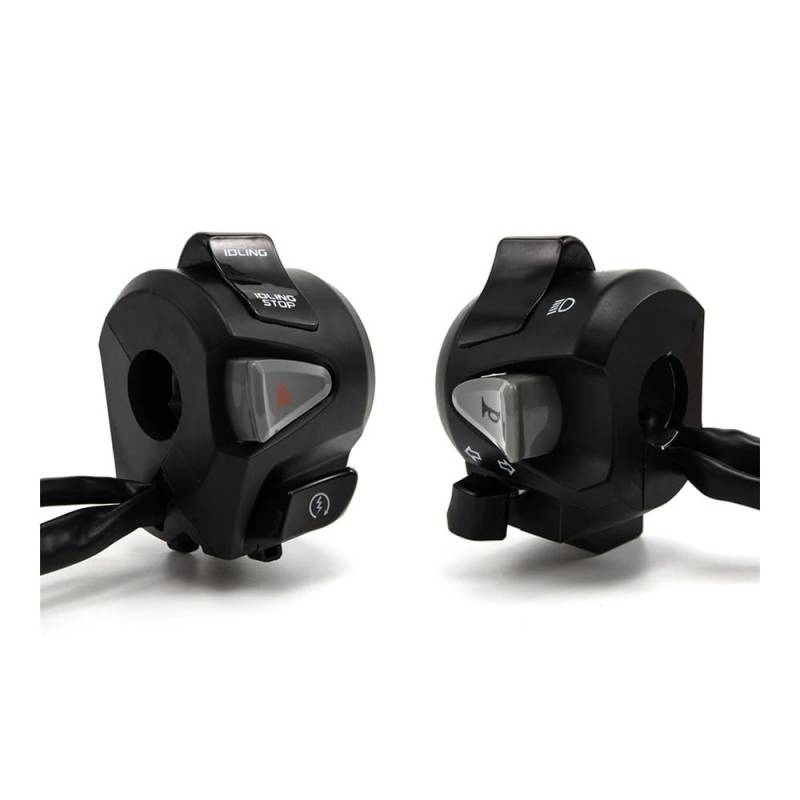 Motorrad Lenkerschalter Universal Motorrad 7/8 "Lenkerhupe Blinker Roller-Controller-Schalter Motorrad Modifizierte Teile Lenkerschalter von ESyem