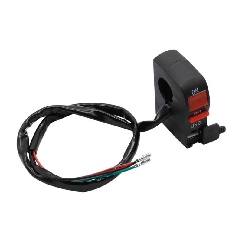 Motorrad Lenkerschalter Universal Motorrad Lenker Schalter 7/8 "22MM Motorrad AUF Off Start-Taste Mit Ladegerät von ESyem