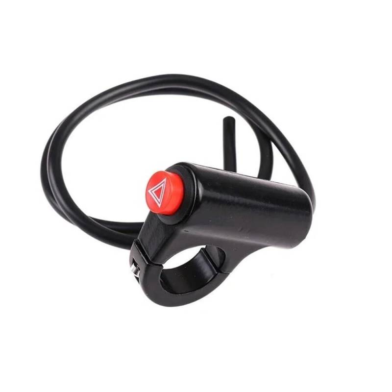 Motorrad Lenkerschalter Universal Motorrad Schalter Doppel Flash Warnung Notfall Lampe Signal Flasher Warnblinkschalter Moto Zubehör 1Pc von ESyem